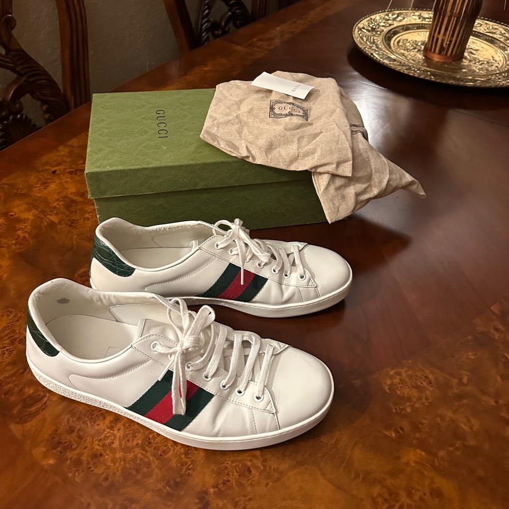 GUCCI ACE SNEAKERS US 13 1/2. New Cond!